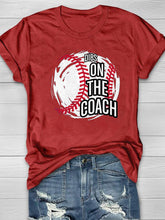 Bequemes T-Shirt mit Baseball-Vintage-Print und kurzen Ärmeln